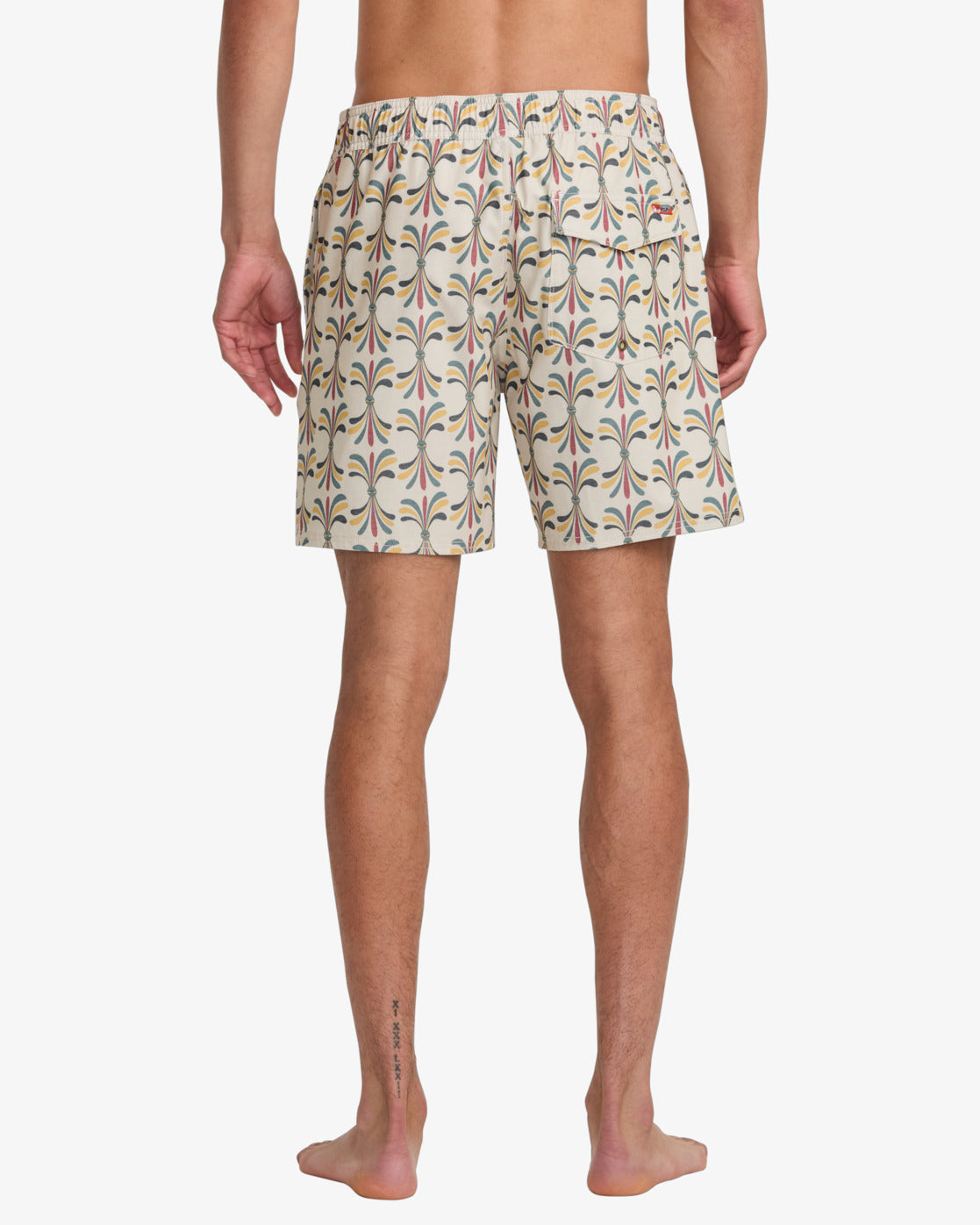 RVCA La Eye Floral Elastic 17 Boardshort Light Khaki