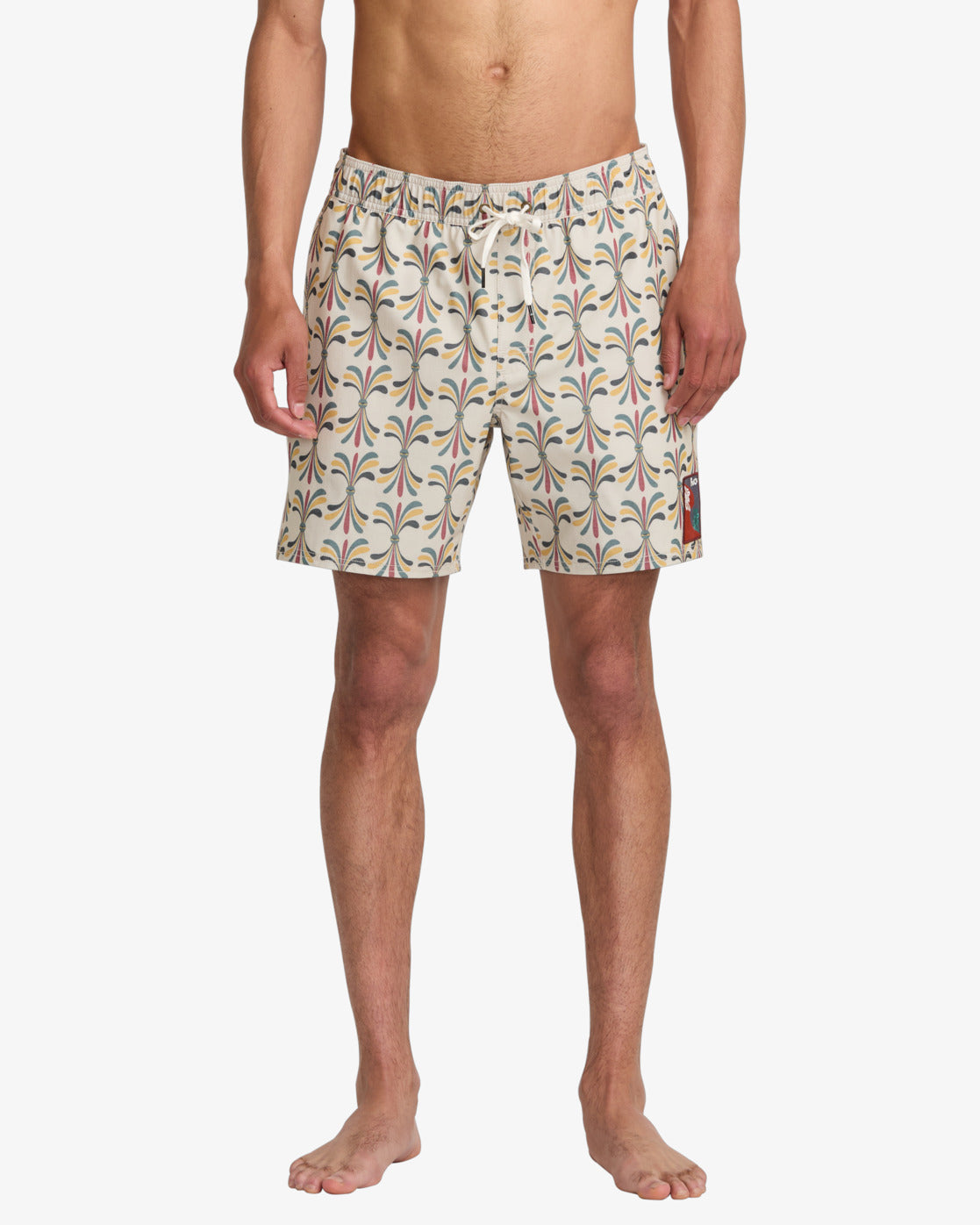 RVCA La Eye Floral Elastic 17 Boardshort Light Khaki