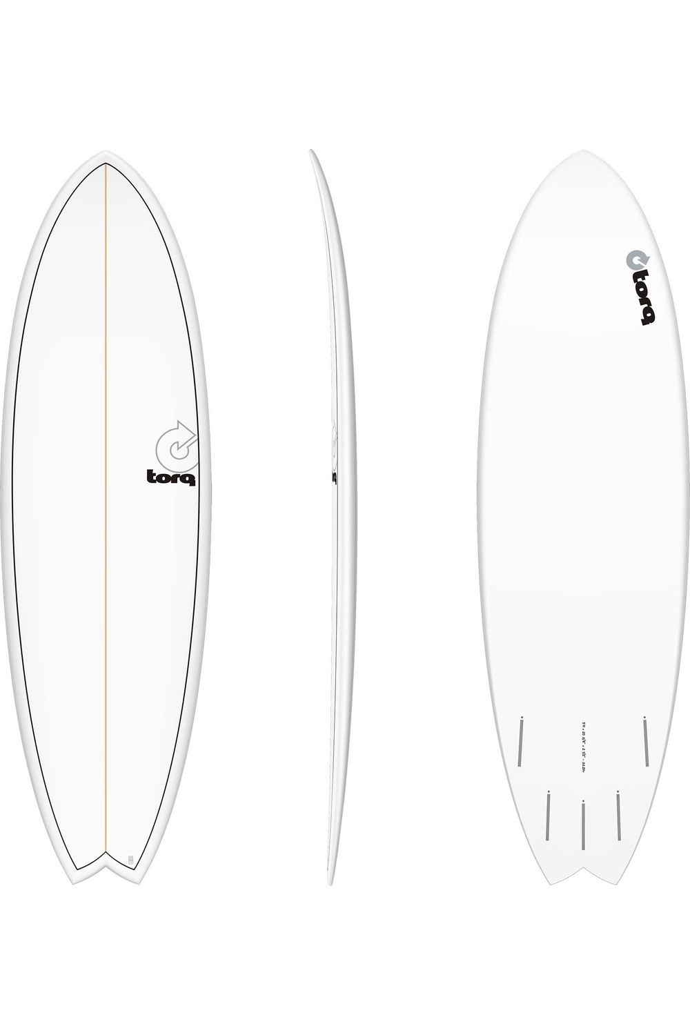 Torq TET Mod Fish Pinline White Surfboard